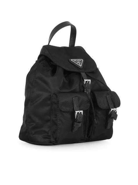 prada mini logo plaque backpack